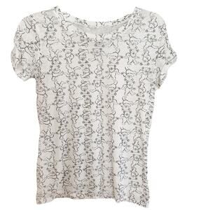 Grateful Dead White Grey 2018 Dancing Bears Print Tee XS Indie Sleaze